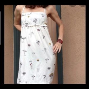 Anthropologie lilka mushroom chemise dress